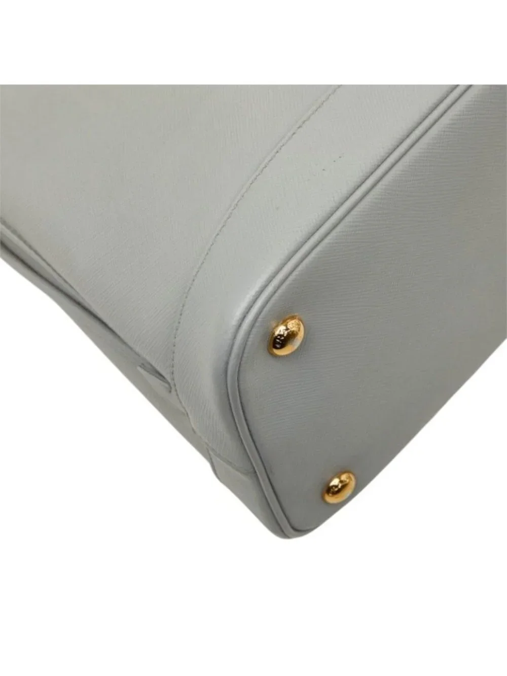 Prada Handbag Blue Gray Leather